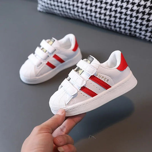 Toddler Baby Kids Fashion Design Walking Shoes Sneakers White Non-slip Casual Shoes Boys Girls Breathable Outdoor Sport Shoes