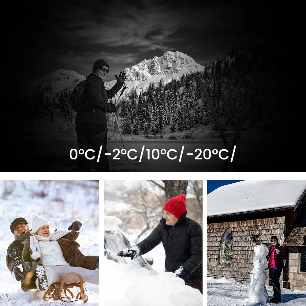 Intelligent Electric Heated Jacket Men Winter Warm Parka 3 Modes Adjustable Anti-Cold Ski Outdoor Camping Hiking Thermal Coat