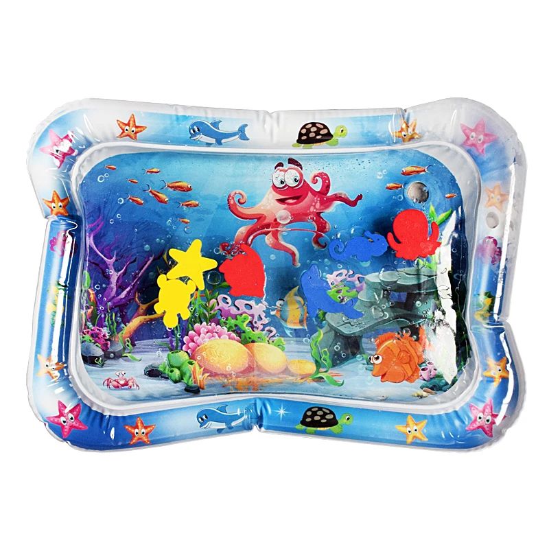 Almofada de Atividades Aquáticas Criativas para Bebês Tapete Inflável para Barriga para o Desenvolvimento Sensorial Brinquedos de Atividades Aquáticas para Bebês e Crianças Pequenas