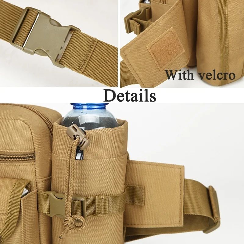 Men's Tactical Casual Fanny Waterproof Pouch Waist Bag Packs Outdoor Military Bag