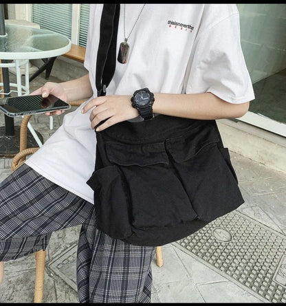 2025 y2k Women Vintage Handbag Canvas Teenager Shoulder Tote Bags Messenger Bags Ladies Casual Handbag Crossbody Purse