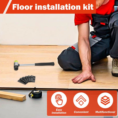 Kit de Instalação de Piso Laminado de Madeira 23 Peças Ferramenta Completa para Piso Laminado com Martelo de Dupla Face e Ferramenta de Barra de Tração Pesada