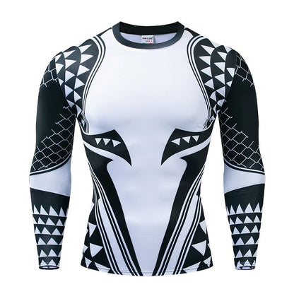 High-quality 3D Printed T shirts Men Compression Shirt Comic Cosplay Costume Halloween Clothing Long Sleeve Tops For Male