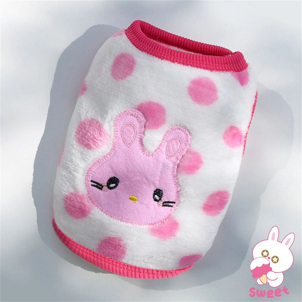 Roupa De Gato De Lã Desenho Animado Outono Inverno Casaco Quente Jaqueta Para Cães De Estimação Cachorro Gatos Suéter Roupas Macias Fantasias De Gatinhos Produtos