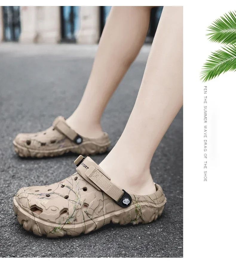 2025Men Slippers High Quality Classic Outdoor Anti-Slip Garden Shoes Lightweight Fashion Casual Sandals Sandals for Men Platform