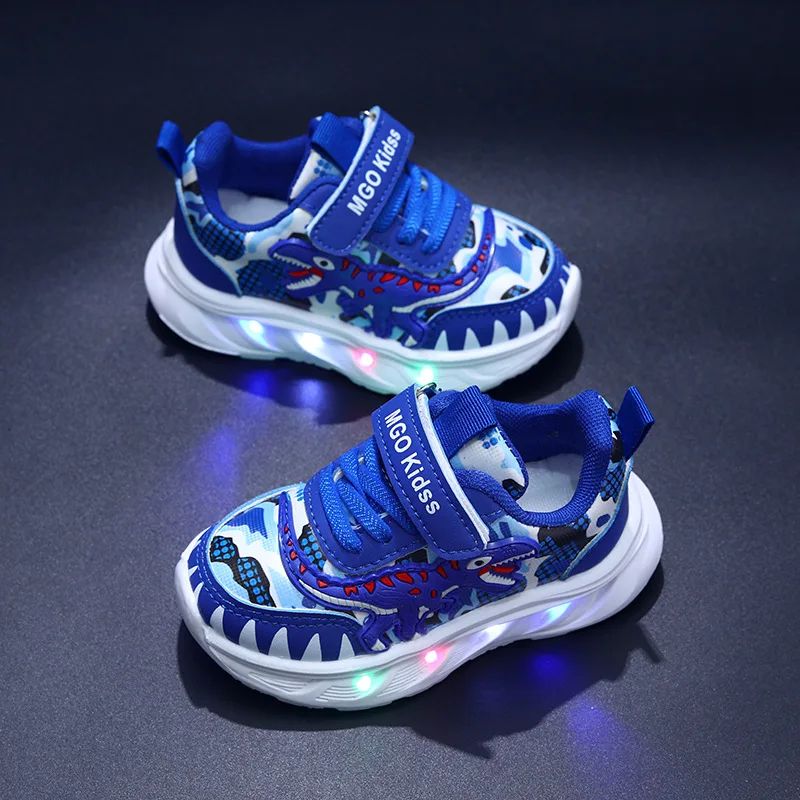 2025 New  Boys Led Lighted Shoes Fashion Children's Casual Sneakers Kids Luminous Shoes Sport Shoes Lighted Shoes