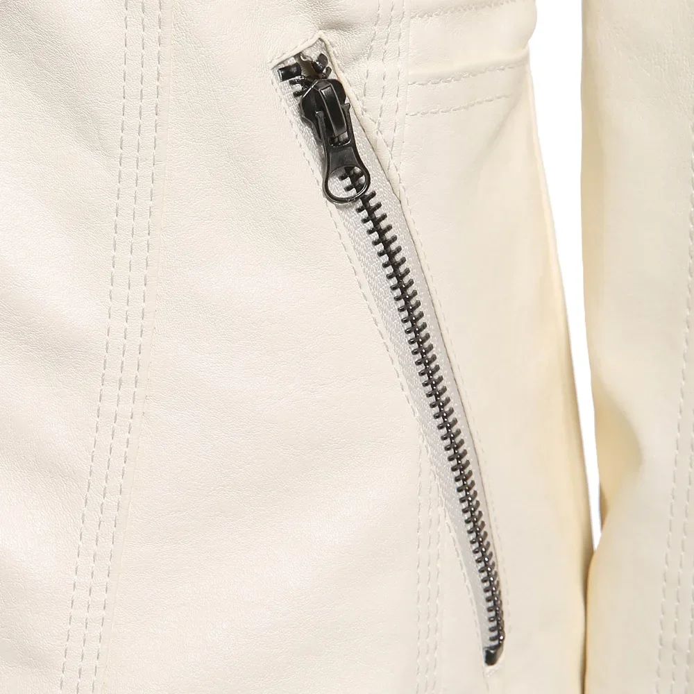 Gothic Faux Leather Jacket Women Coat 2025 Hoodies Winter Autumn Motorcycle Jacket Black Outerwear Leather PU Basic Jacket Coat