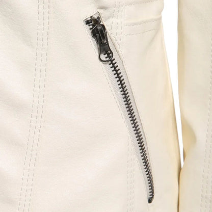 Gothic Faux Leather Jacket Women Coat 2025 Hoodies Winter Autumn Motorcycle Jacket Black Outerwear Leather PU Basic Jacket Coat