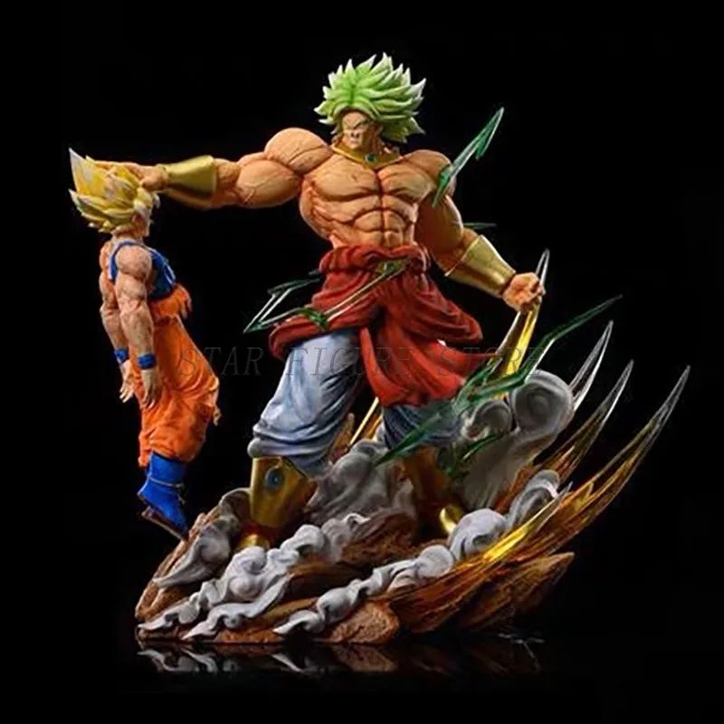 Gk Dragon Ball Boneco de Ação Broly vs Son Goku Estátua Figura PVC Coleção Enfeites Anime Broli Goku Modelo Brinquedos Presentes
