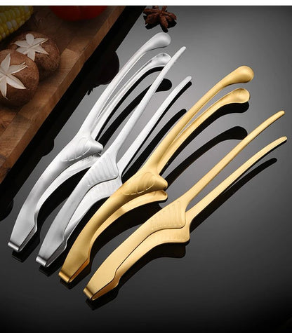 304 Stainless Steel Food Tongs Long Handle Non-slip Barbecue Tongs Steak Tongs Kitchen Cooking Tools Kitchen Accessories