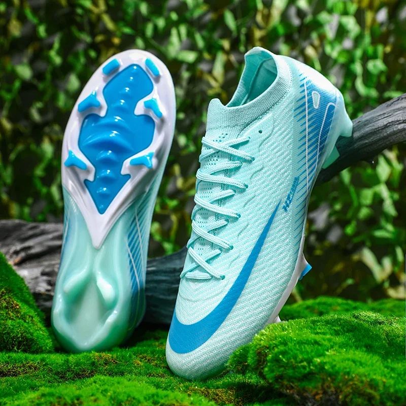 New Men Football Boots Match Ultralight Grass Cleats Soccer Shoes Sneakers Indoor Breathable Long Spikes Training Drop Shipping