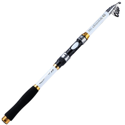Sougayilang 4 Cores Vara de Pesca Telescópica 1,8m-2,7m Fibra de Vidro Cabo EVA Carpa Vara de Pesca Spinning Peso de Pesca 4,5kg