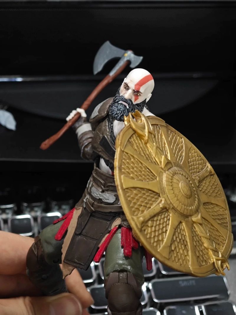 Modelo Kratos God Of War Ragnarok Figuras Jogo Action Figure Brinquedos Anime 15cm Estatueta Colecionável Boneco Articulado Presente para Exposição