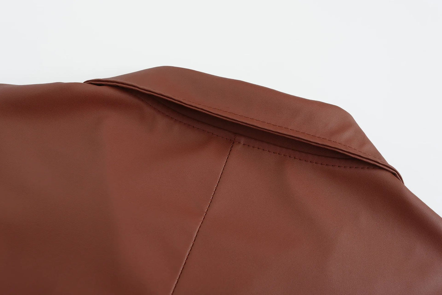 2024 New Men's Long Leather Jackets Goth Punk Button Trench Coat Solid Lapel Collar Long Pu Windbreaker Winter Leather Coats