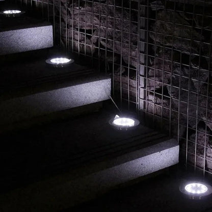 1/4/8Pcs Solar Lights Outdoor 8/20LEDs Disk Underground Lamp Spotlight Buried Solar Light for Home Garden Lawn Yard Decoration