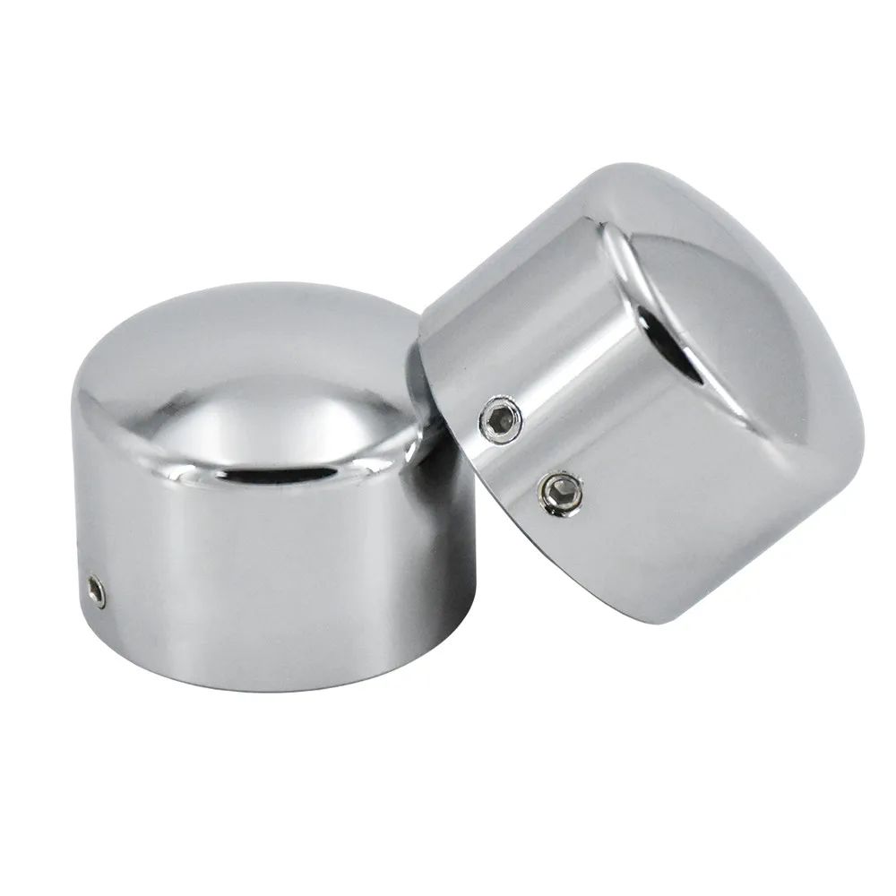 2 peças Tampa do Eixo Dianteiro da Motocicleta Porca Capa Parafuso Preto/Cromado Para Harley Touring Softail Breakout Dyna Street Bob V-Rod Sportster