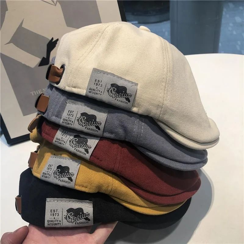 Boina masculina Peaky Blinders de algodão Estilo Britânico Ocidental Boné Ivy Clássico Boina vintage de linho feminina de inverno