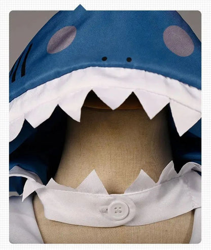 in stock Hololive ENG Gawr Gura Cosplay Costume Cute Shark Costume Hoodie For Women Halloween Youtuber Cosplay
