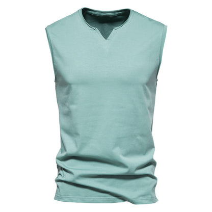 Men's Workout Tank Tops Athletic Training Gym Shirts Vest Cotton Sleeveless T-Shirt