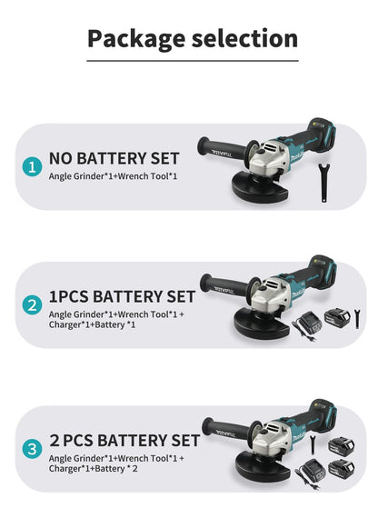 Esmerilhadeira Angular a Bateria Makita DGA406:Motor BL,Compatível com 18V,Velocidade de 8500/min,Punho Removível e Trava de Segurança para Esmerilhamento Eficiente