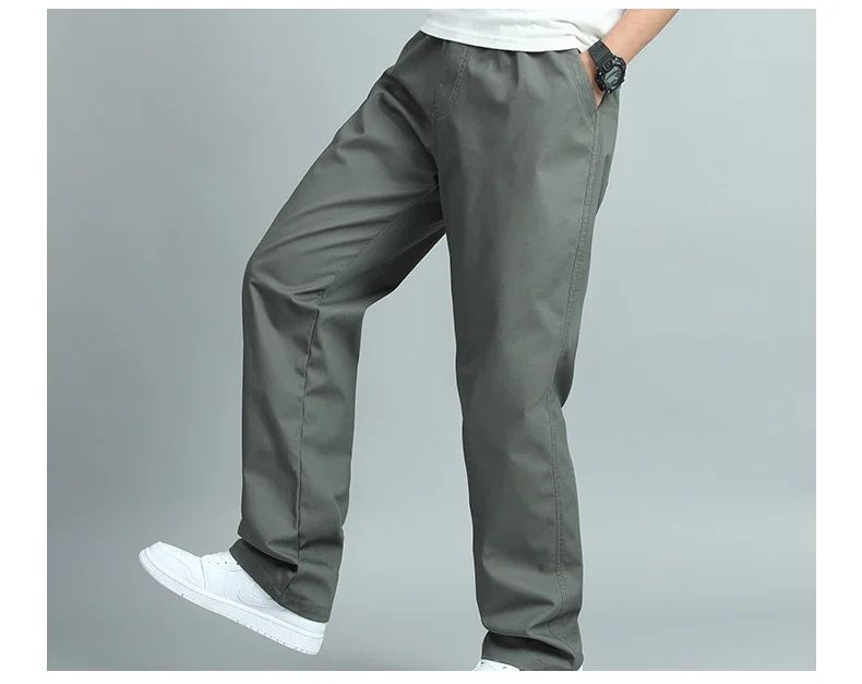 Calça Masculina Casual Plus Size 6GG Algodão Folgada Comprida Calça Esporte Elástico Cordão Moletom Masculina Calça Jogger Masculina Outono