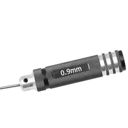 Kit de chave de fenda hexagonal de aço branco 0,9/1,27/1,3/1,5/2,0/2,5/3,0 mm para helicóptero RC, avião, carro, drone, modelo de aeronave e reparo