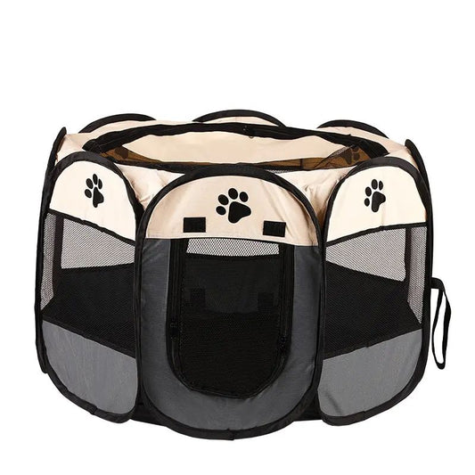 Tenda Canil Portátil Dobrável para Pets, Cerca Octogonal, Abrigo para Filhotes, Fácil de Usar, Operação Simples ao Ar Livre, Grades para Cães Grandes, Cercados para Gatos
