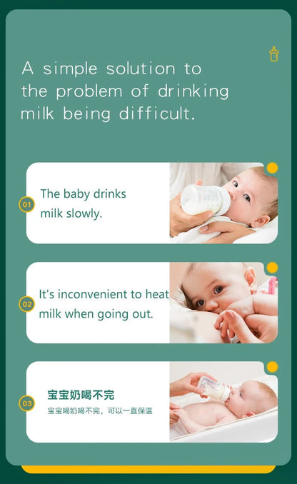 USB Baby Milk Bottle Thermal Bag Universal Digital Display Nursing Bottle Heater Portable Baby Milk Heat Keeper for Traveling