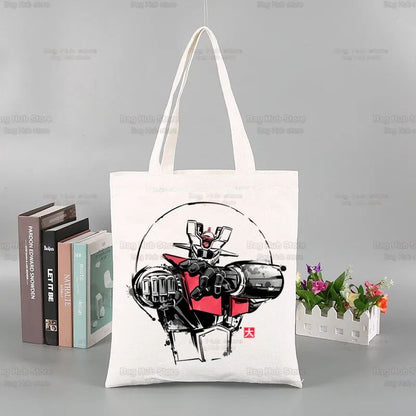 Manga Goldorak Ufo Robo Shopper Bags Shopping Bag Tote Bag Anime Mazinger Grendizer Shoulder Bag Canvas Bags Large Handbag