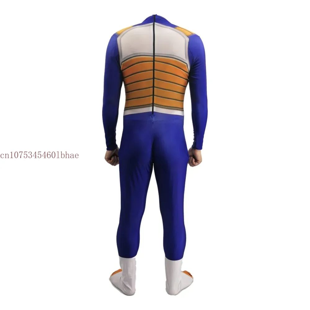 Men's Vegeta TRUNKS Kids Adult Cosplay Costume Super Saiyan Boys Youth GOKU Torankusu Halloween Jumpsuit Bodysuit Party Dress Up