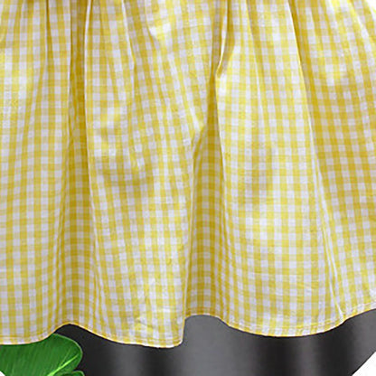 Summer Clothes Sets Girls Cute Fruit Cotton Girls Plaid Sweet Princess 2pcs Suit Children's Clothing Baby Clothes Girls 0-24M