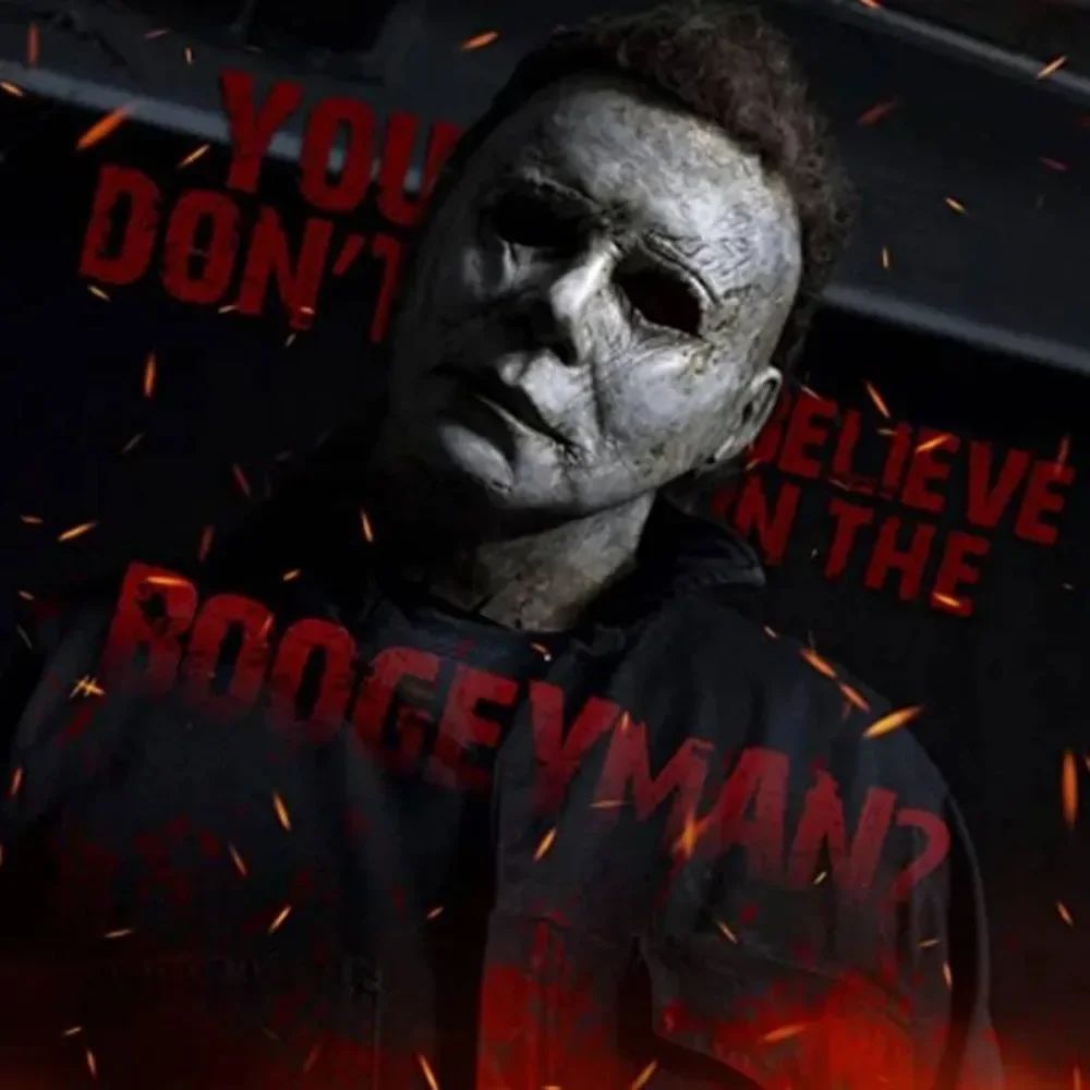 Halloween Michael Myers Mask Scary Killer Full Head Mask Creepy Fire Burn Scar Latex F