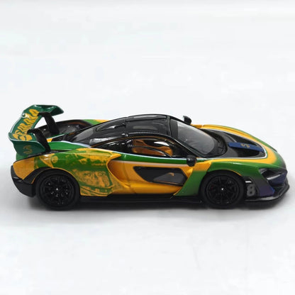 Masdi 1:64 Mclaren Senna MCL1110 Edição Especial Carro Esportivo Miniatura de Liga Diecast Ornamento Mclaren Modelo Colecionável Presentes para Meninos