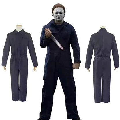 Michael Bloody Killer Outfits Myers Cosplay Costume Anime Halloween for Adult Men Women Cos Jumpsuit Horror Mask Party Costume