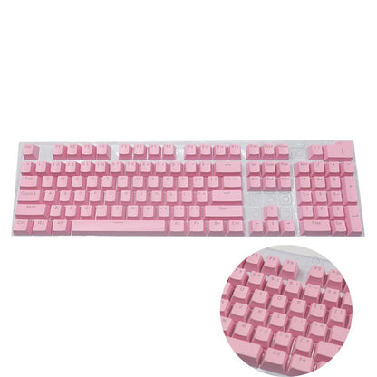 Novo conjunto de teclas de teclado mecânico de 104 unidades, substituição OEM retroiluminada, teclas roxas brancas de ABS para teclado Cherry MX de 61/87/104 teclas