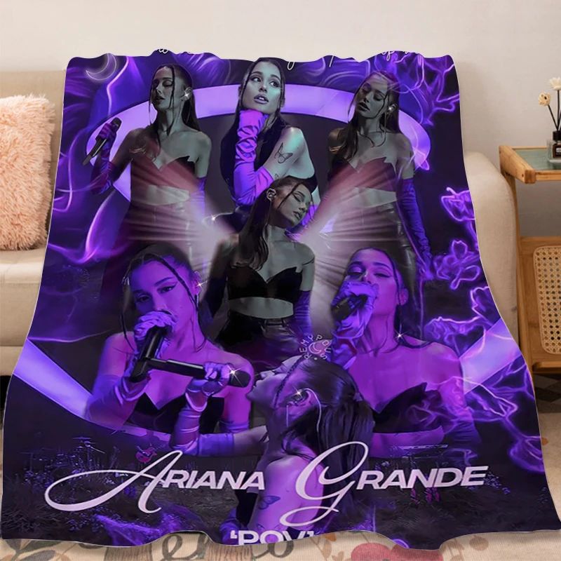 Sofa Winte Blanket A-Ariana Grandes r Microfiber Bedding Fluffy Soft Blanket for Winter Warm Knee Bed Fleece Camping Nap Blanket