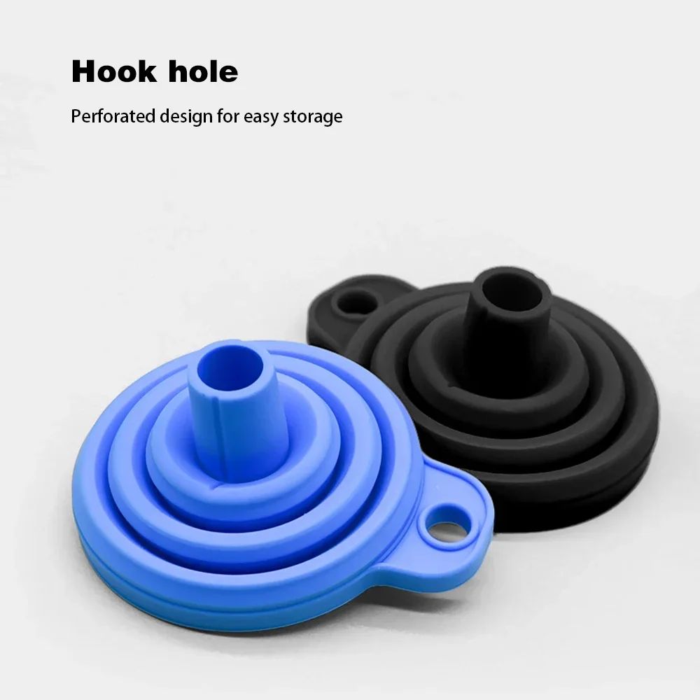 2 Peças Funil Dobrável para Motor de Carro Funil de Líquido de Silicone Ferramentas para Troca de Óleo e Gasolina para Carros e Motos Acessórios