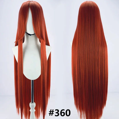 Perucas sintéticas de cabelo rosa com volume de ar, seda de cabelo macia de alta temperatura, cabelo a granel, peruca longa, cacheada, de ondas grandes, lisa, para Cosplay