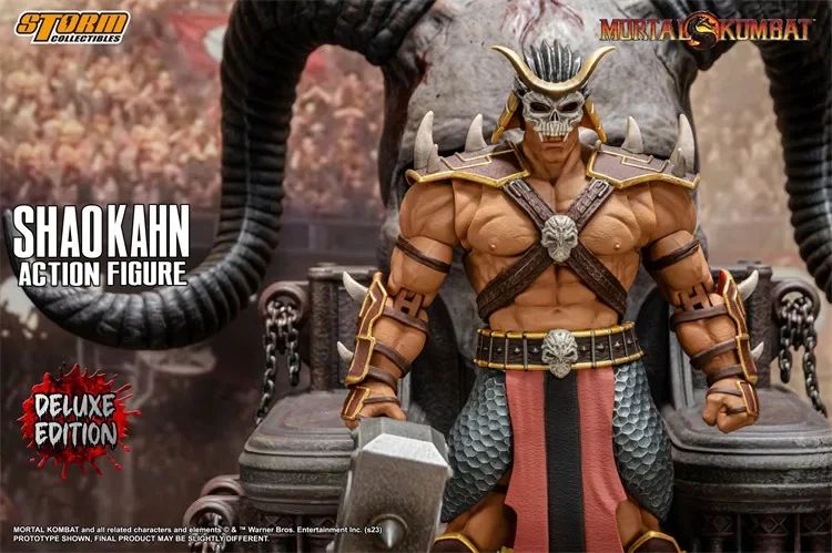 Em Estoque Storm Toys Mortal Kombat BOSS Final Shao Kahn DCMK14 Edição de Luxo Vilão Goro DCMK18 Boneco de Ação Modelo Brinquedos
