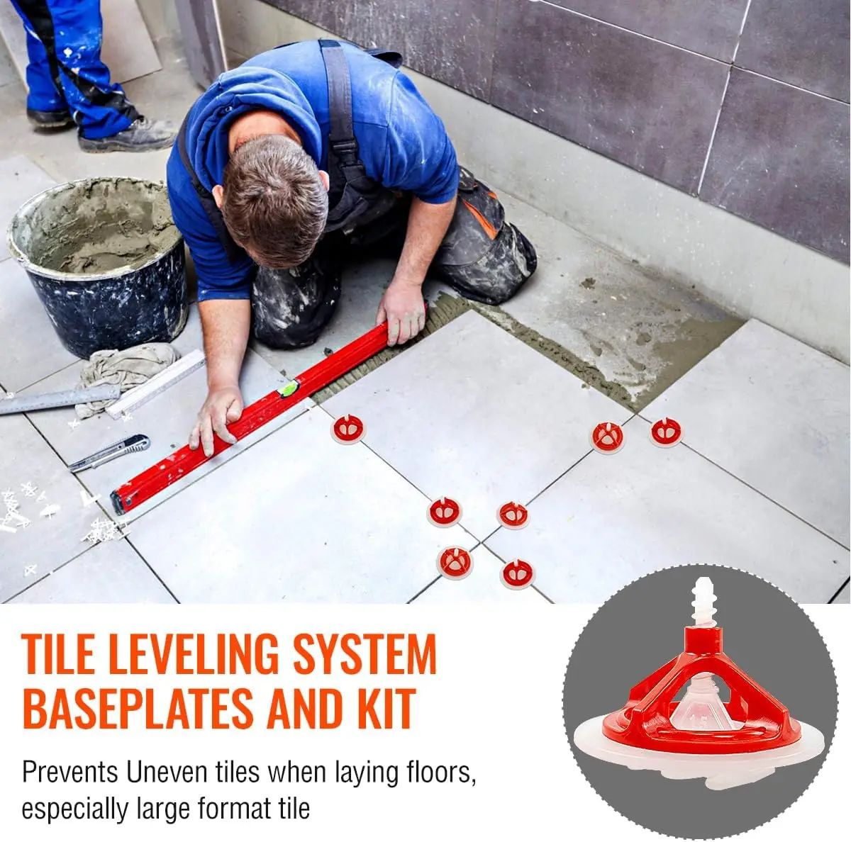 Sistema de Nivelamento de Azulejos Espiral, Nivelador de Azulejos Reutilizável, Bases de Espaçamento para Assentamento de Azulejos em Paredes e Pisos, Ferramentas de Construção