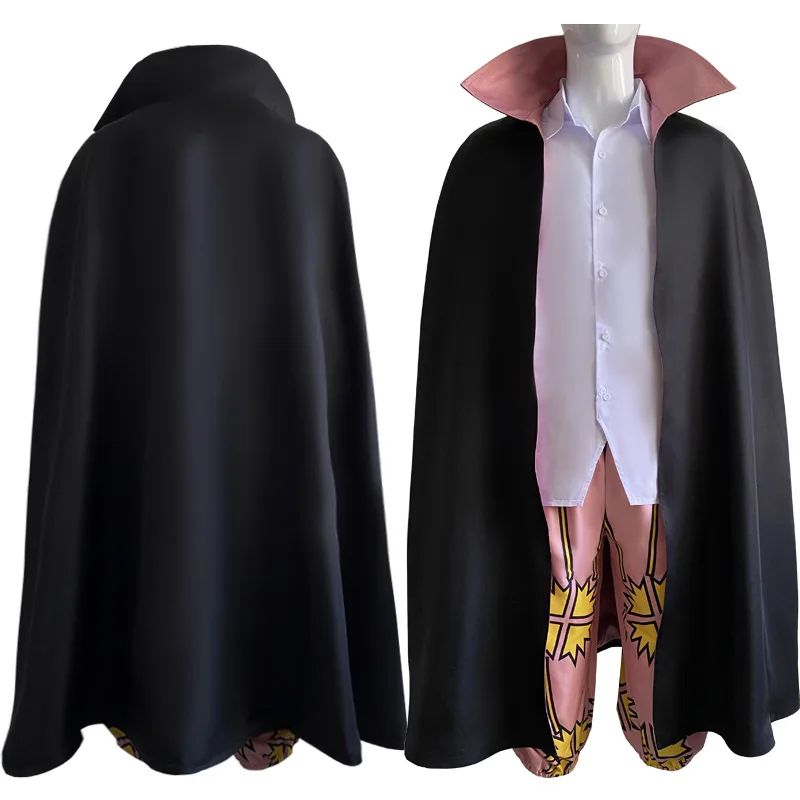 Anime Film Red Shanks Cosplay Costume pour Adultes Hommes,  Anime Tralike Coat, Full Outfit, Halloween Party, Red Hair Pirate