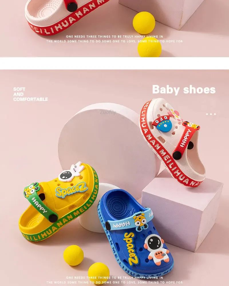 New Children Kids Baby Boys Girls Mules Clogs Summer Soft Sole Garden Beach Slippers Sandals Cave Hole Baby Shoes for Boys Girls