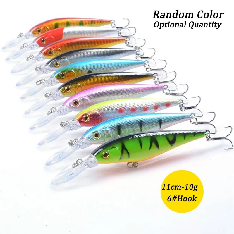 3/5/10 Peças Iscas de Pesca de Cores Mistas Crankbaits Conjunto Minnow Isca Lote Wobbler Baixo Swimbait Mar Natação Isca Dura Pesca