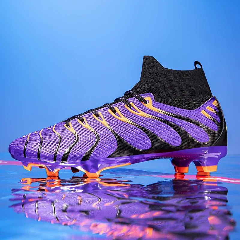Men Match Non Slip Football Boots Cleats Indoor Outdoor Soccer Shoes Sport Training Long Spikes FG/TF Boys Futsal Comfortable