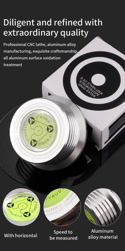 YYAUDIO 50Hz Liga LP Vinil Toca-Discos Estabilizador Nível Braçadeira de Peso de Alumínio de Alta Qualidade para Toca-Discos