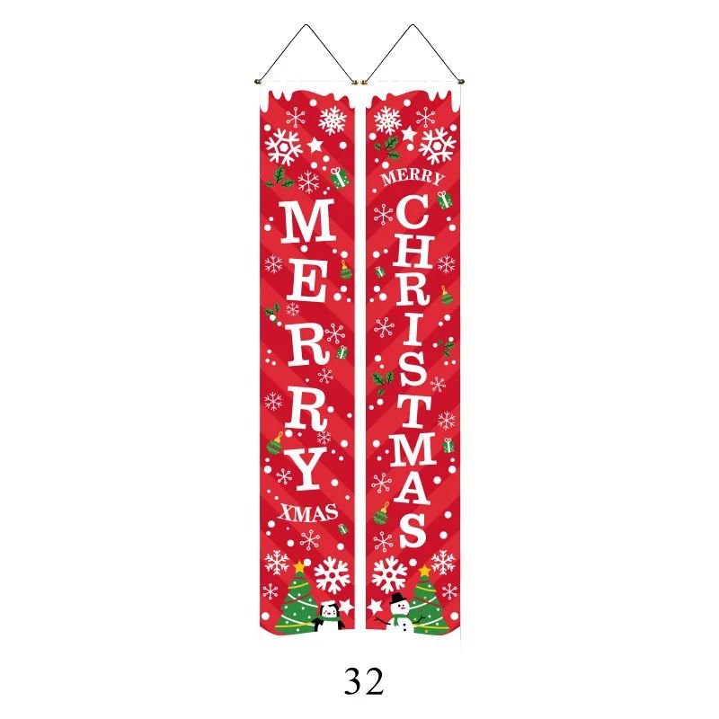 A Pair of Christmas Banners for Holidays: Suitable for Home, Party, or Garden Decoration -180cm/70.8 Inches X 30cm/11.8 Inches