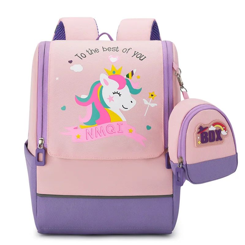 Mochila infantil de desenho animado para meninos e meninas do ensino fundamental, versão coreana, nova bolsa espacial infantil