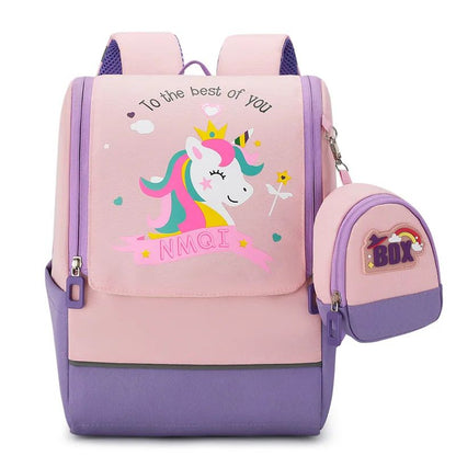 Mochila infantil de desenho animado para meninos e meninas do ensino fundamental, versão coreana, nova bolsa espacial infantil