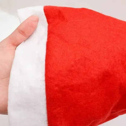 Chapéus de Natal Feliz Natal em Não-Tecido, Chapéus de Papai Noel para Adultos e Crianças, Bonés Vermelhos de Natal, Presentes de Decoração para Festa de Ano Novo Feminino e Masculino