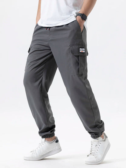 Men's Casual Cargo Sweatpants Spring/Autumn S-2XL Waist Drawstring Joggers Hiking Tactical Pants for Men with Pockets